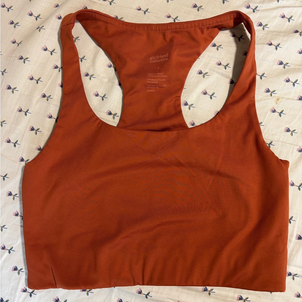GIRLFRIEND COLLECTIVE Toasted Apricot Paloma Bra Racerback SIZE SMALL